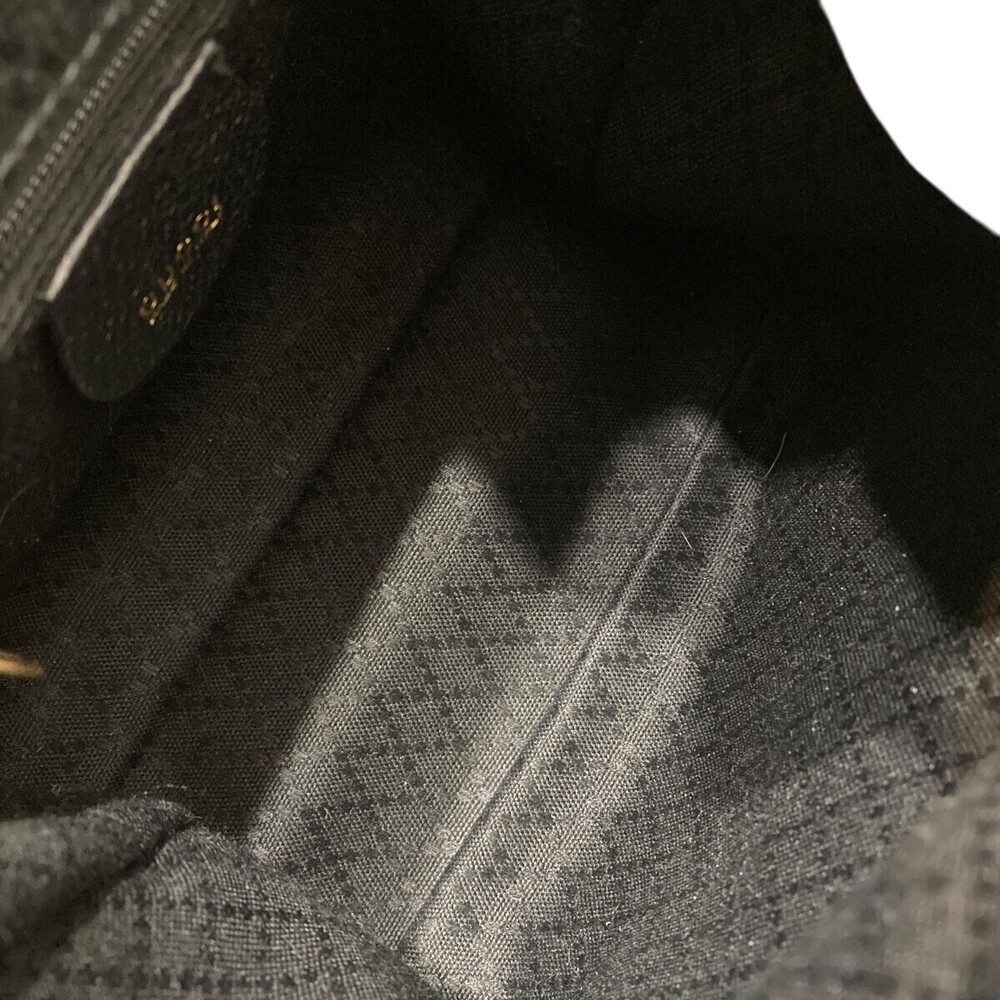 Gucci Bamboo Drawstring Backpack Rucksack Leather Black - Picture 6 of 6